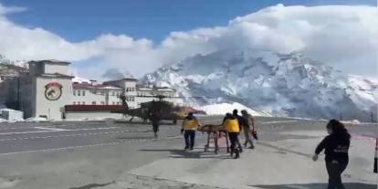 Askeri helikopter hamile kadın için havalandı