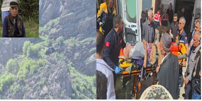 Dağda Mahsur Kalan 70 yaşındaki vatandaş askeri Helikopterle Kurtarıldı