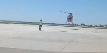 Yenidoğan bebek için helikopter havalandı
