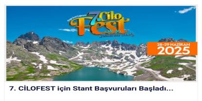 7. CİLOFEST için stant başvuruları başladı...