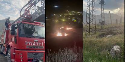 Hakkari Belediyesi ekibi 3 ayrı noktada yangına müdahale etti