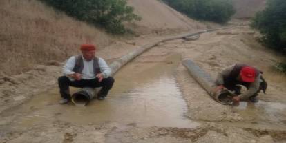 Durankaya’da sulama kanalı yenilendi