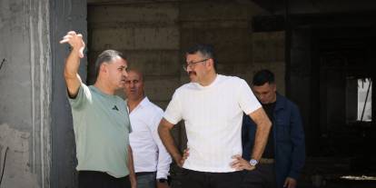 Vali Çelik, çok amaçlı spor salonu inşaatını inceledi