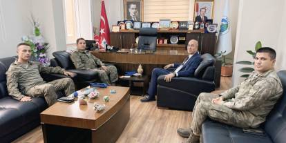 Komutanlardan Başkan Büyüksu'ya ziyaret