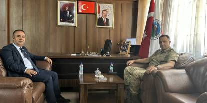 Başkan Çiçek, İlçe Jandarma Komutanı Kuşça’yı ağırladı