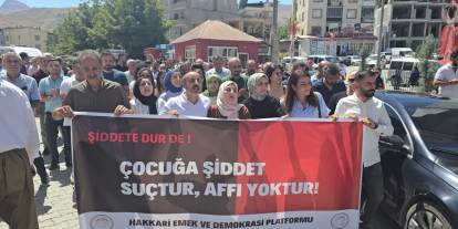 Hakkari'de 9 yaşındaki Elyasa’ya şiddet protesto edildi