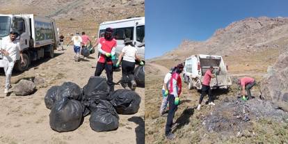 Sat Buzul Gölleri çöplerden arındırıldı