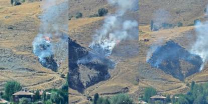 Bağlardaki yangına itfaiye müdahale etti