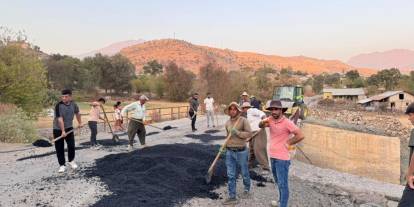 Derecik’te Hacıbey ve Derindere’de Temizlik ve Yol Onarımı