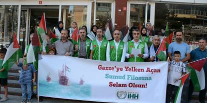 Hakkari'de Sumud Filosu'na ve Gazze'ye destek