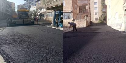 Hakkari’de hafta sonu asfalt çalışmaları devam ediyor