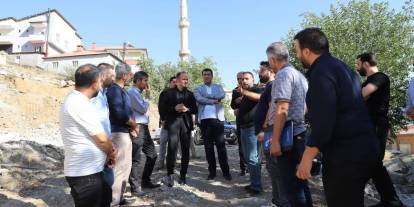 Başkan Şakar ve Kaymakam Akpınar çalışmaları inceledi