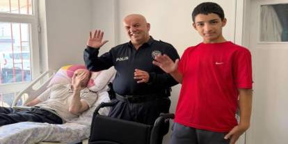 Polis memuru Şahin'den örnek davranış