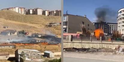 İki ayrı noktadaki yangın söndürüldü