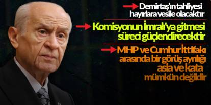 Bahçeli: Demirtaş'ın tahliyesi hayırlara vesile olacaktır