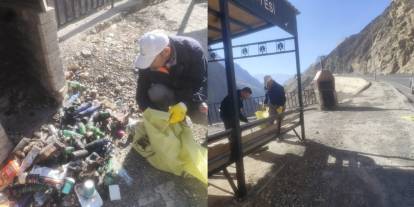 Hakkari-Van karayolu çöplerden arındırıldı