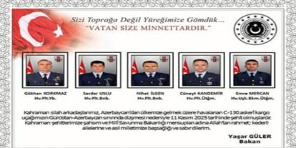 Şehit askerlerimizin isimleri açıklandı